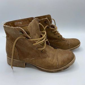 Forever 21 Tan Combat Style Boots Size 6